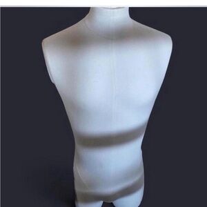 Male Tailor Dress Form Torso - White